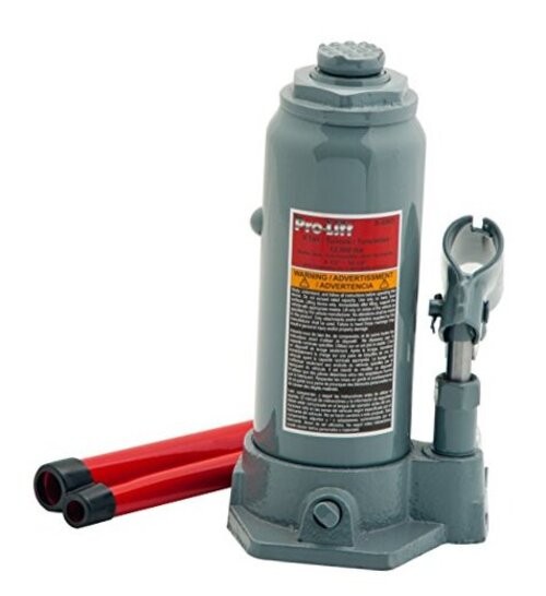 B-006D Grey Hydraulic Bottle Jack - 6 Ton Capacity