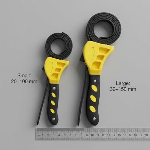 Adjustable Rubber Strap Wrench Set 24" & 19.7" – Multi-Purpose Grip Tool for
