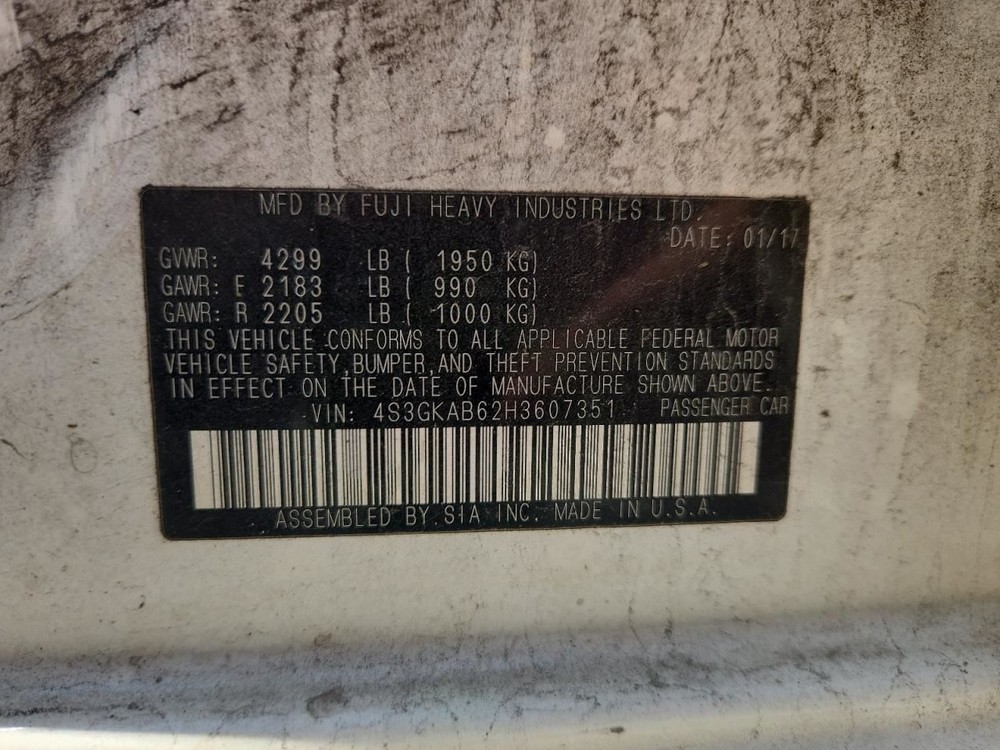 IMPREZA 2017 Glove Box 4743506