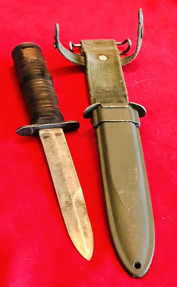 WW2 US M3 IMPERIAL CUSTOMIZED (MARKED ON BLADE) & USM8 SHEATH
