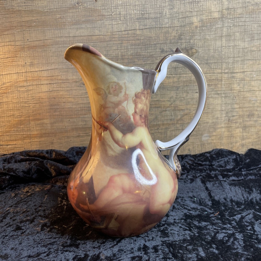 Ceramic Pitcher Formalities by Baum Bros. Cherub Collection