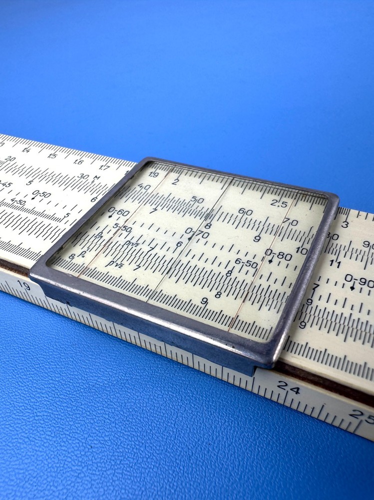 Vintage Soviet Logarithmic Engineer Student Slide Rule Ruler