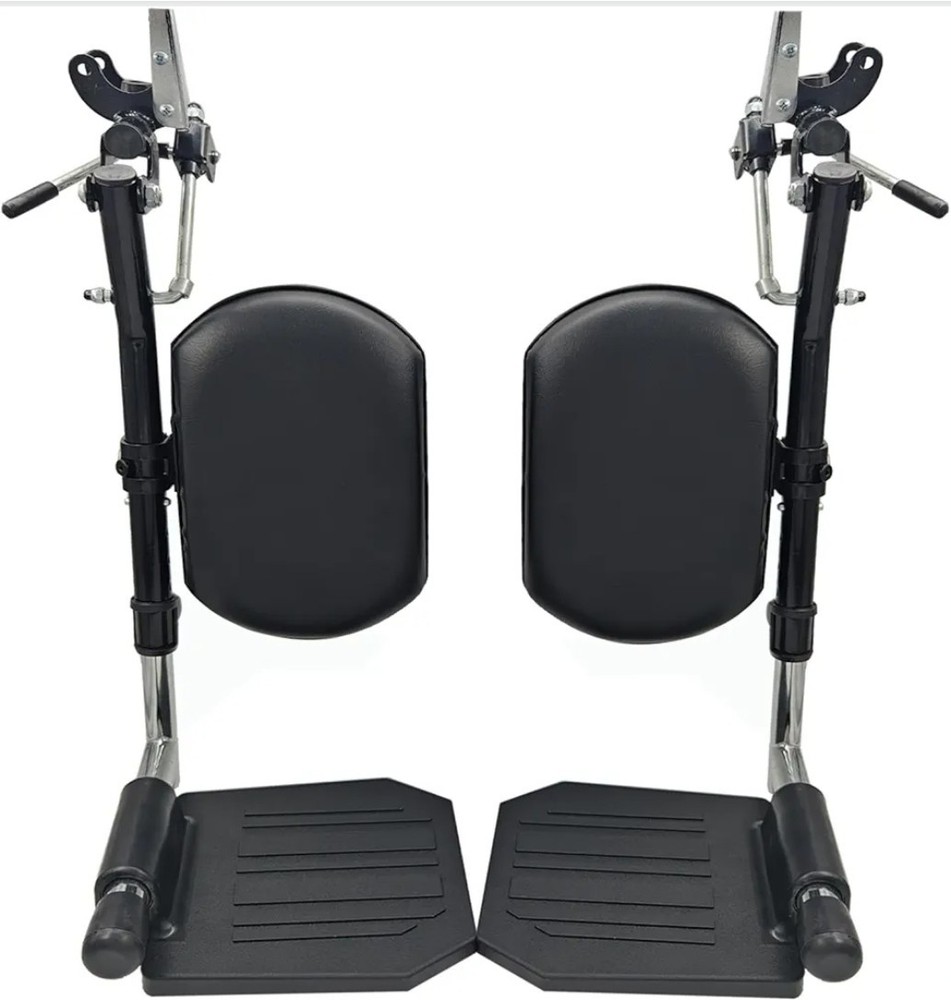 Wheelchair Elevating Legrests Composite Footplates with Padded Calf Support Pair