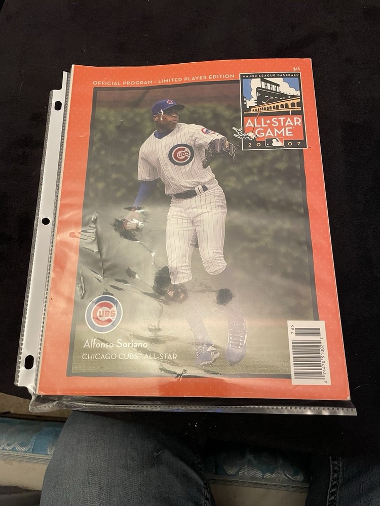 2007 All Star Program Chicago Cubs Alfonso Soriano AT&T Baseball 8A