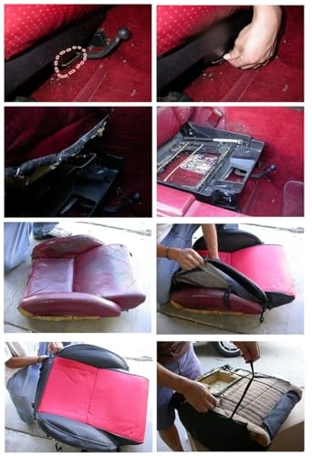 1984~1993 Chevy Corvette C4 Standard (Type 3) Artificial Leather Black/Red