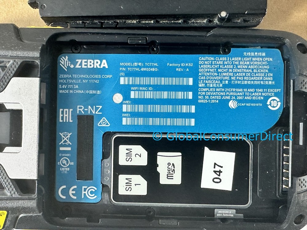 Zebra TC77 Android 14 Google Play 2D Barcode Scanner TC77HL-5ME24BG-NA +CRADLE