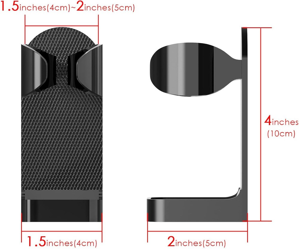 Linkidea Adjustable Electric Shaver Holder, 2 Pack Self Adhesive Razor black