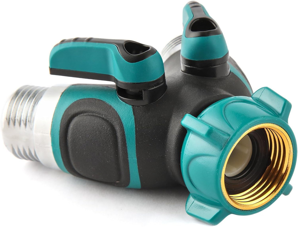 Heavy Duty 2-Way Hose Splitter Y Valve with Extra Rubber Washers