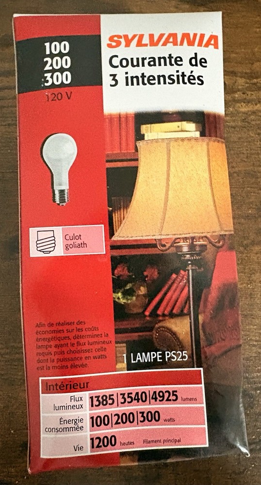 SYLVANIA PS25 3Way 100/200/300 Watt Mogul Base Replacement Light Bulb (1 Pack)