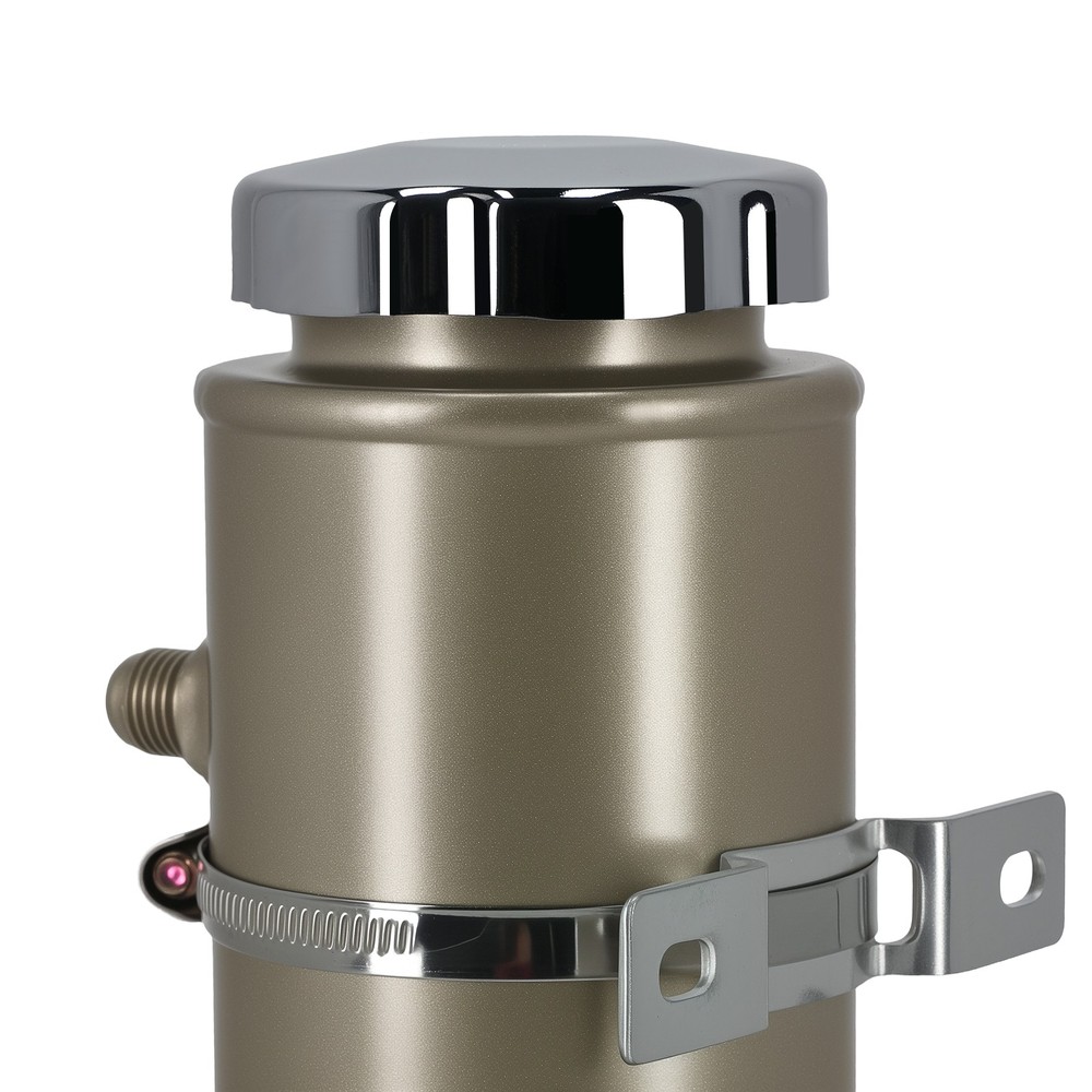 Performance Power Steering Container Universal Silver Aluminum Fluid Tank Kit