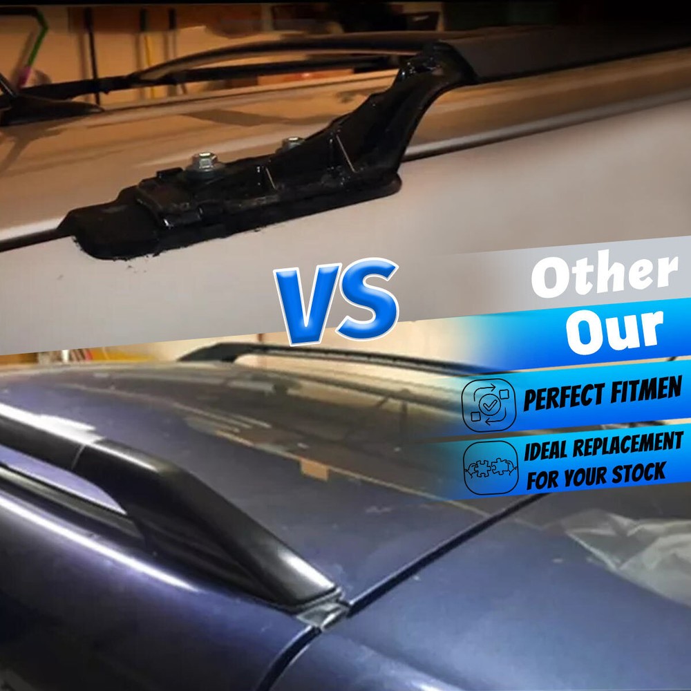 4PCS Black Roof Rack Rail End Cover Caps For Lexus RX300 330 350 400h 2003-2008