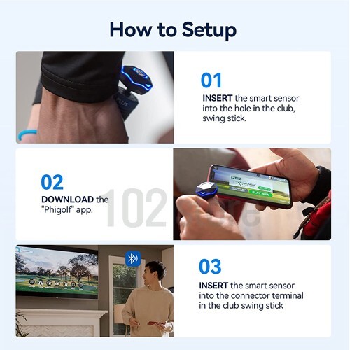 Phigolf 2 WGT E6 PHG-200 Home Smart Screen Golf Simulator Swing Trainer