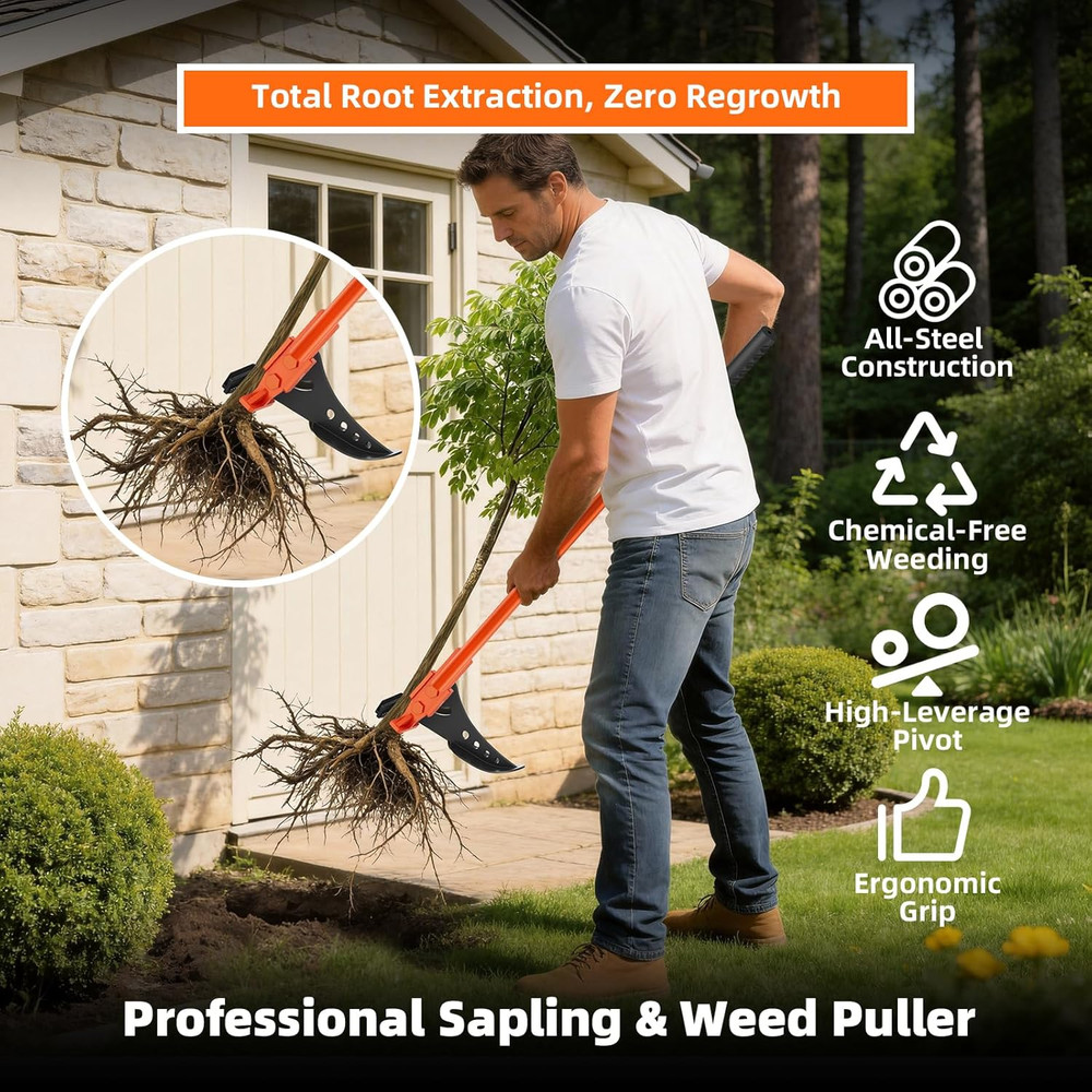 Heavy-Duty Tree Puller and Stump Puller Tool, 100% High-Strength Manganese Steel
