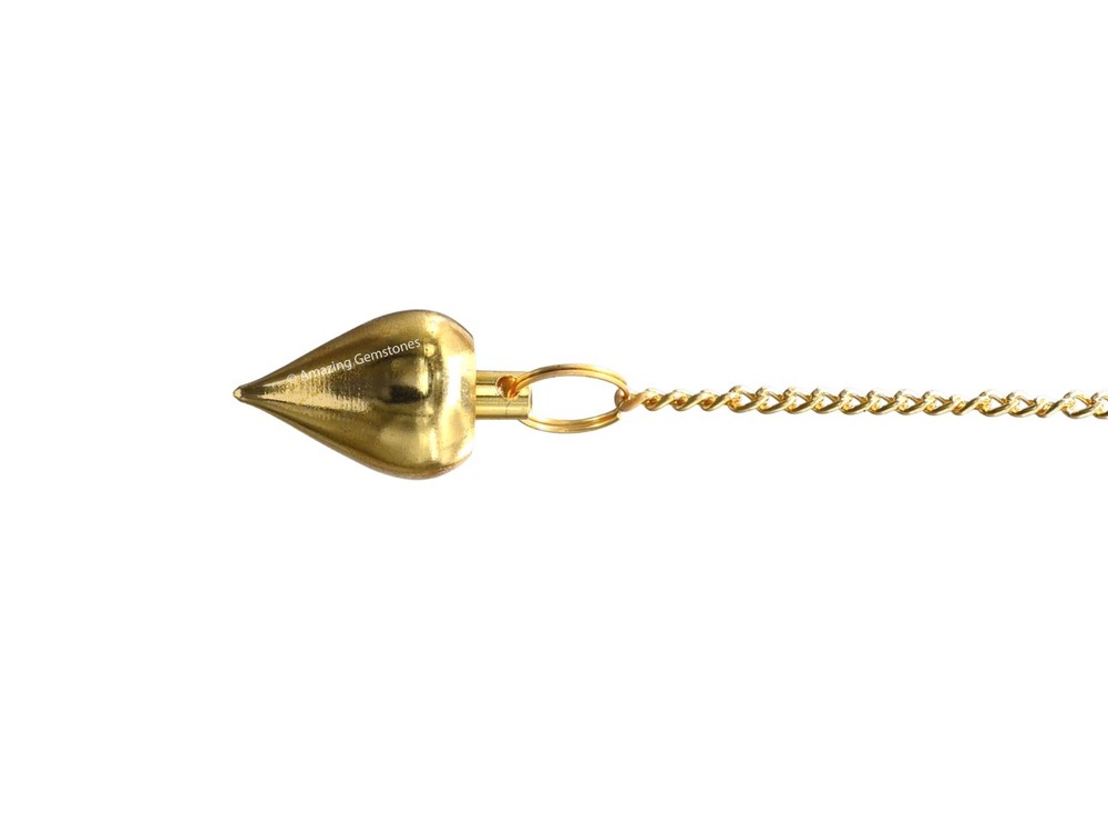 Gold Dome Cone Steel Copper Pendulum for Divination