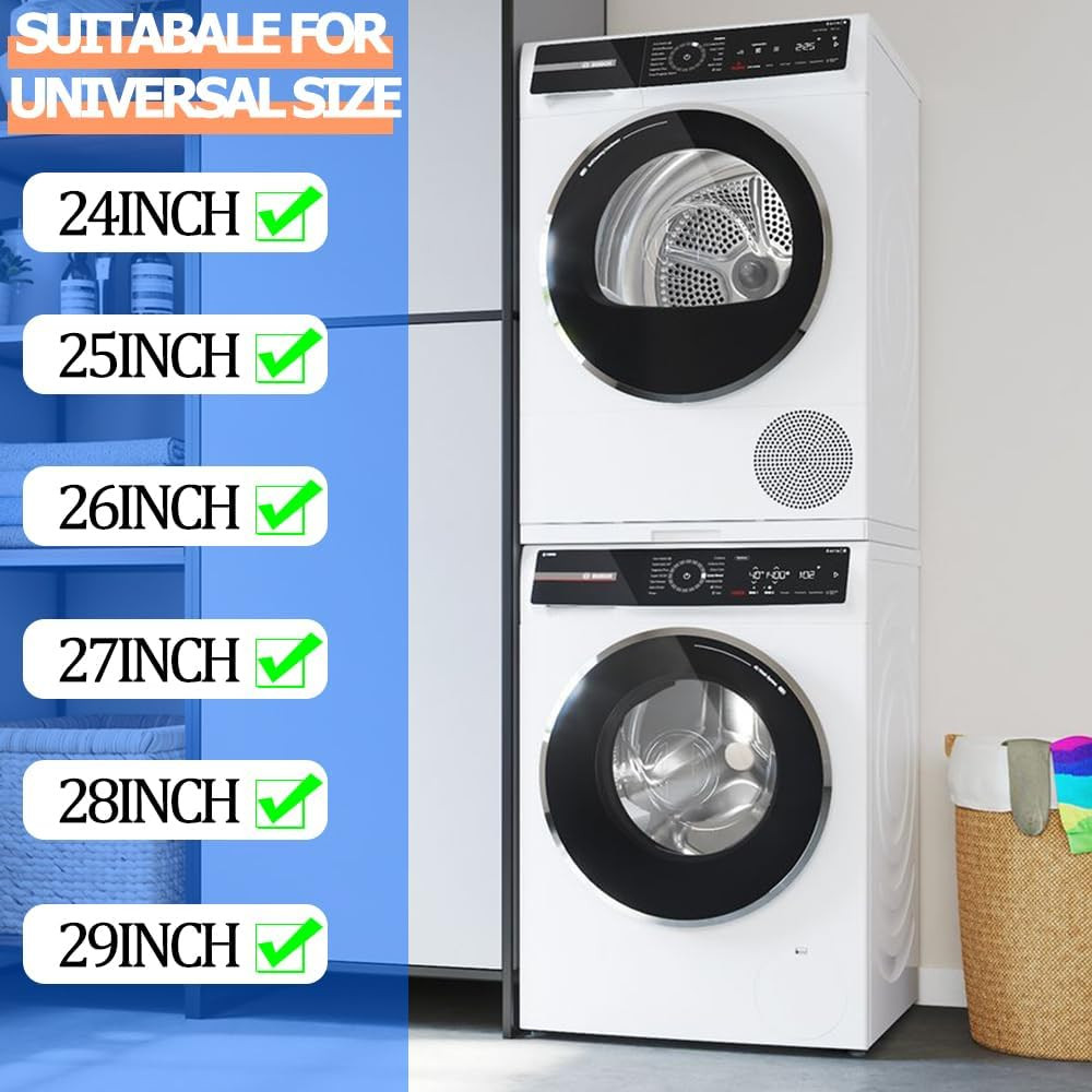 Washer Dryer Stacking Kit, Universal Stacking Kit for Washer and Dryer with Pull