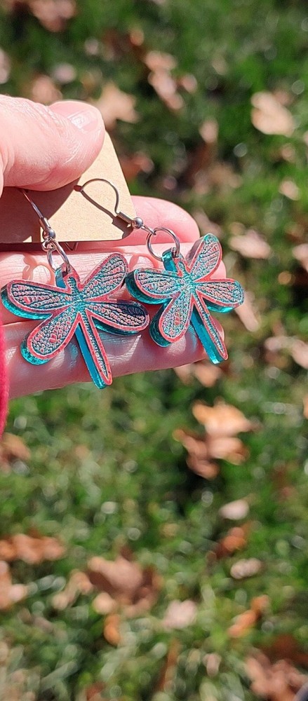Unique dragonfly dangle earrings, 15 South