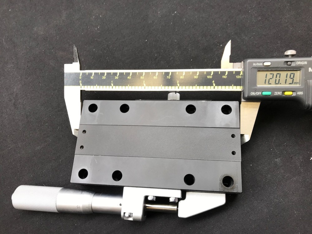 OptoSigma Linear Side Micrometer Translation Stage 65X120mm X-Axis Optic Stage