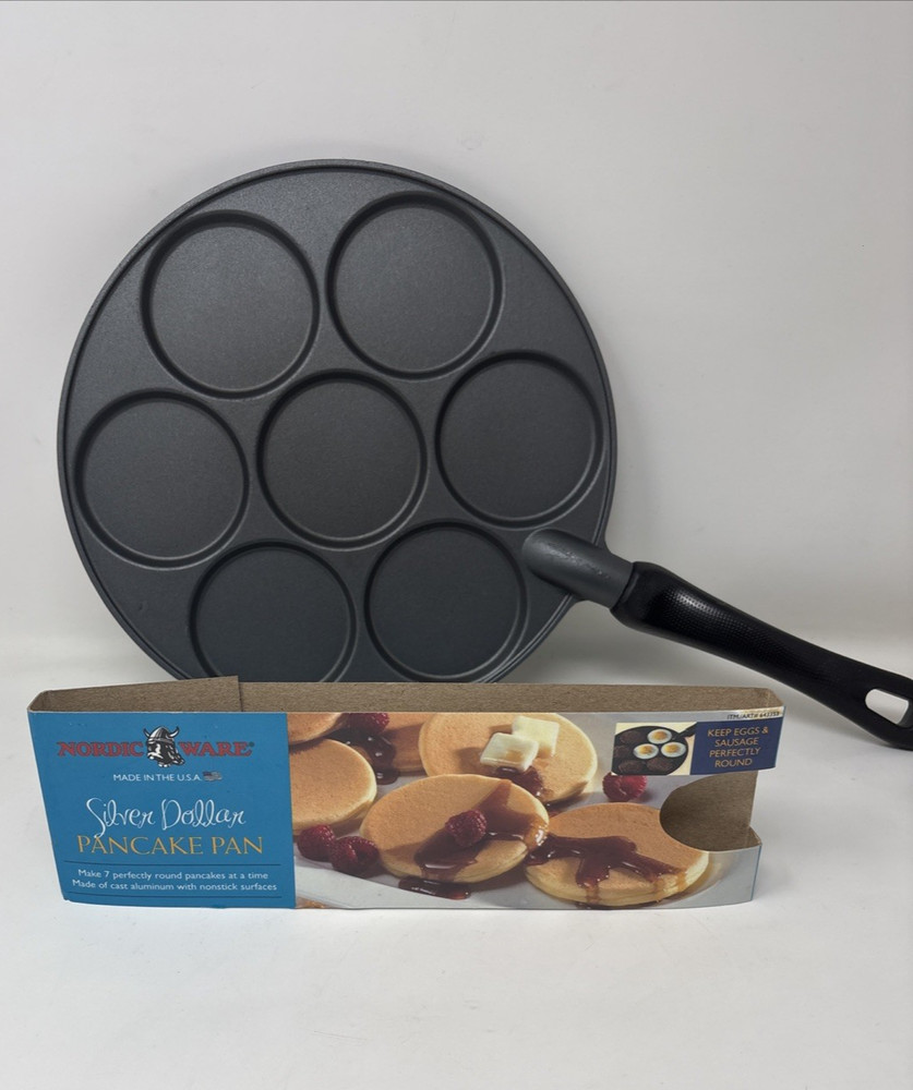 Nordic Ware Silver Dollar Pancake Pan #01940  HAS FLAWS ON SURFACE