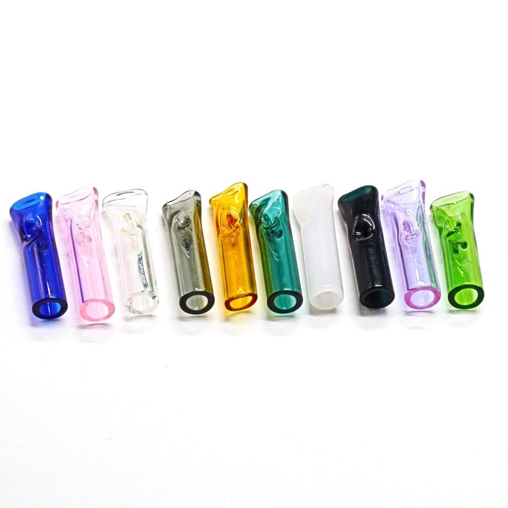 Reusable Glass Tips Filter Flat Mouthpiece, Ø8mm Outside Diameter Ø5mm Inside...