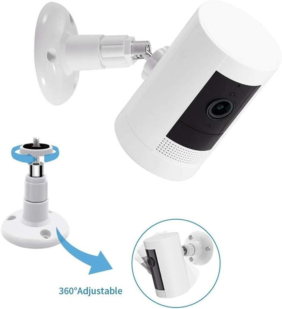 Easy Install 2-Pack Camera Wall Mounts Compatible with R-ing & More - White