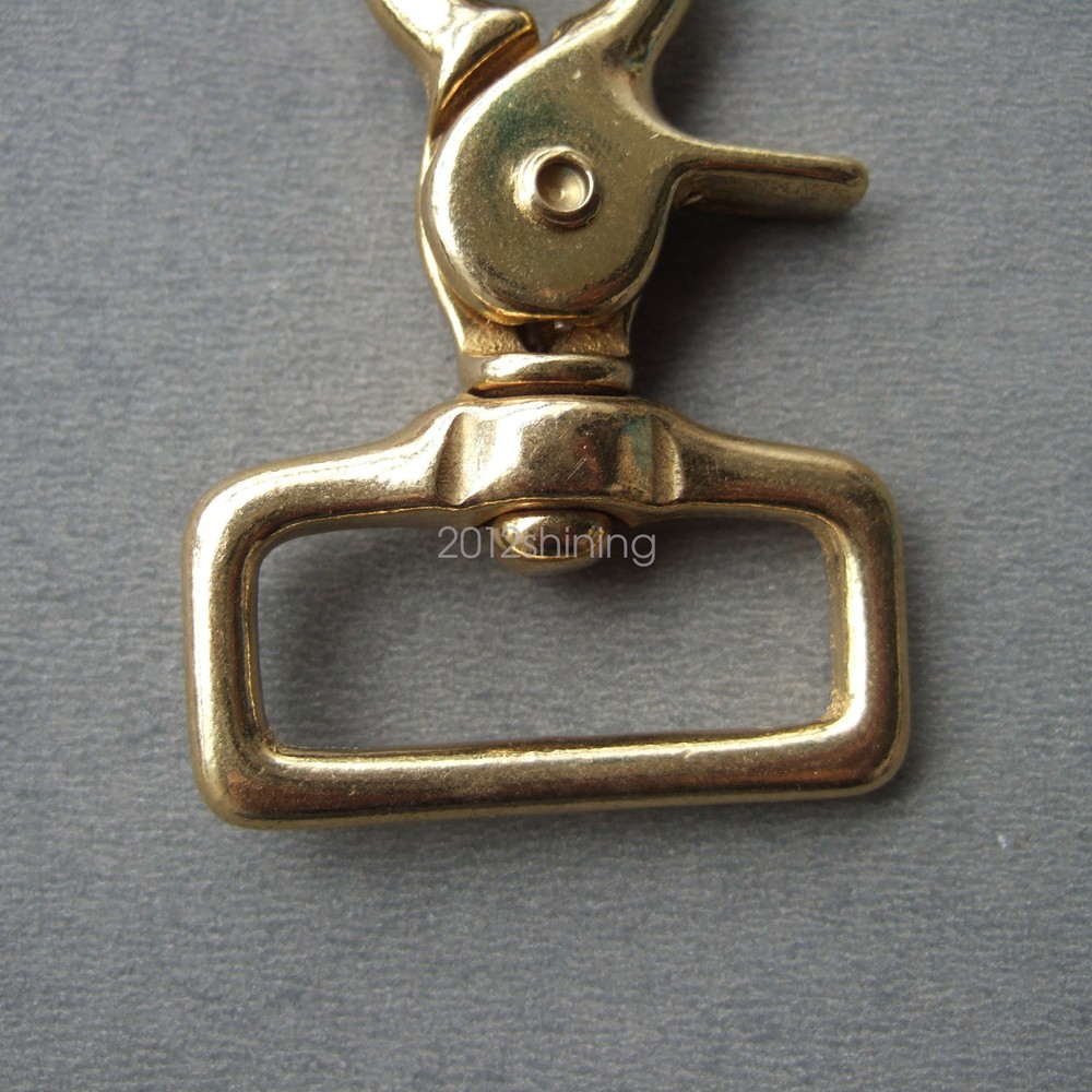 Heavy Duty SOLID BRASS TRIGGER SNAP SWIVEL SQUARE EYE 1-9/32"