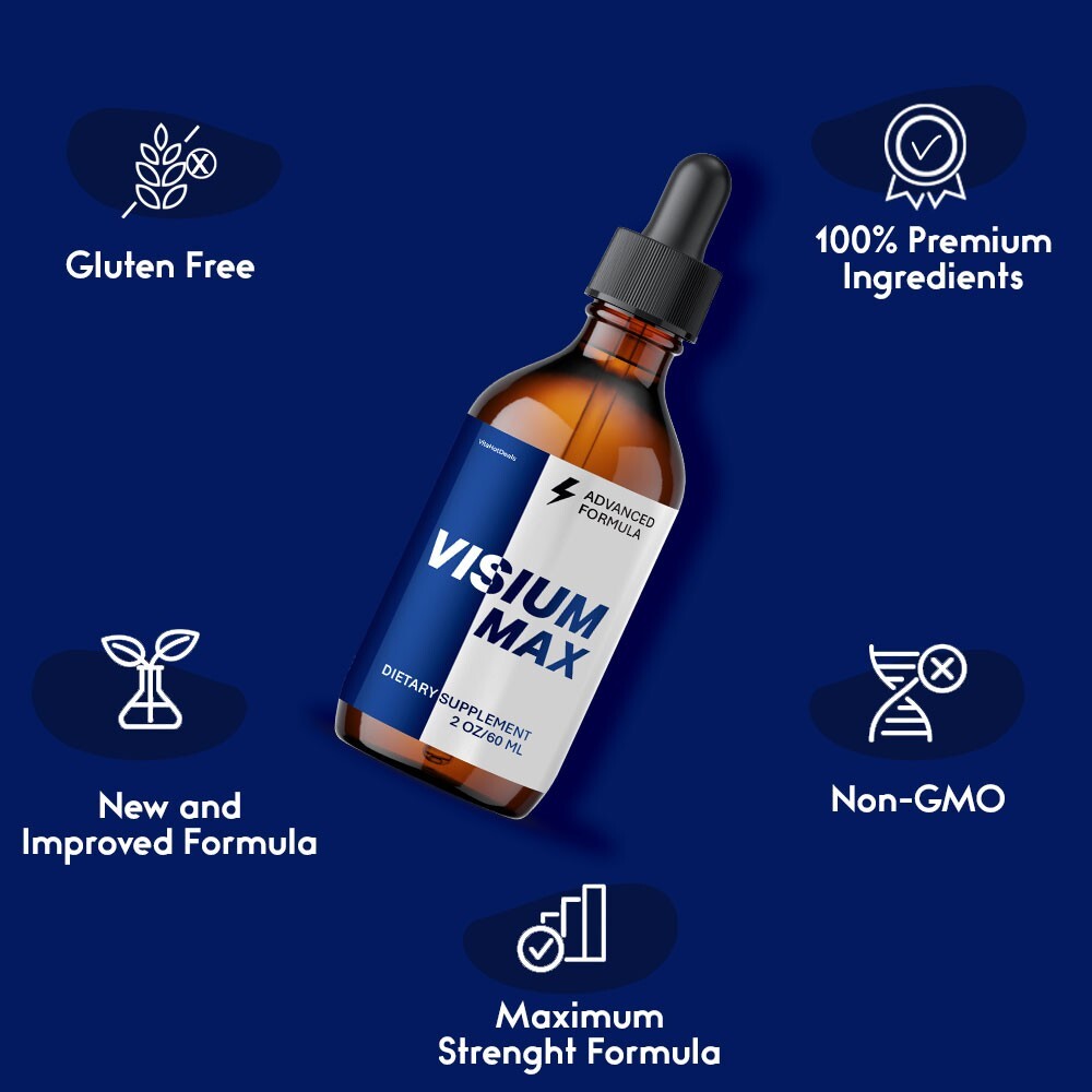 Visium Max Liquid Drops, Extra Strength VisiumMax, All Natural Formula (5 pack)