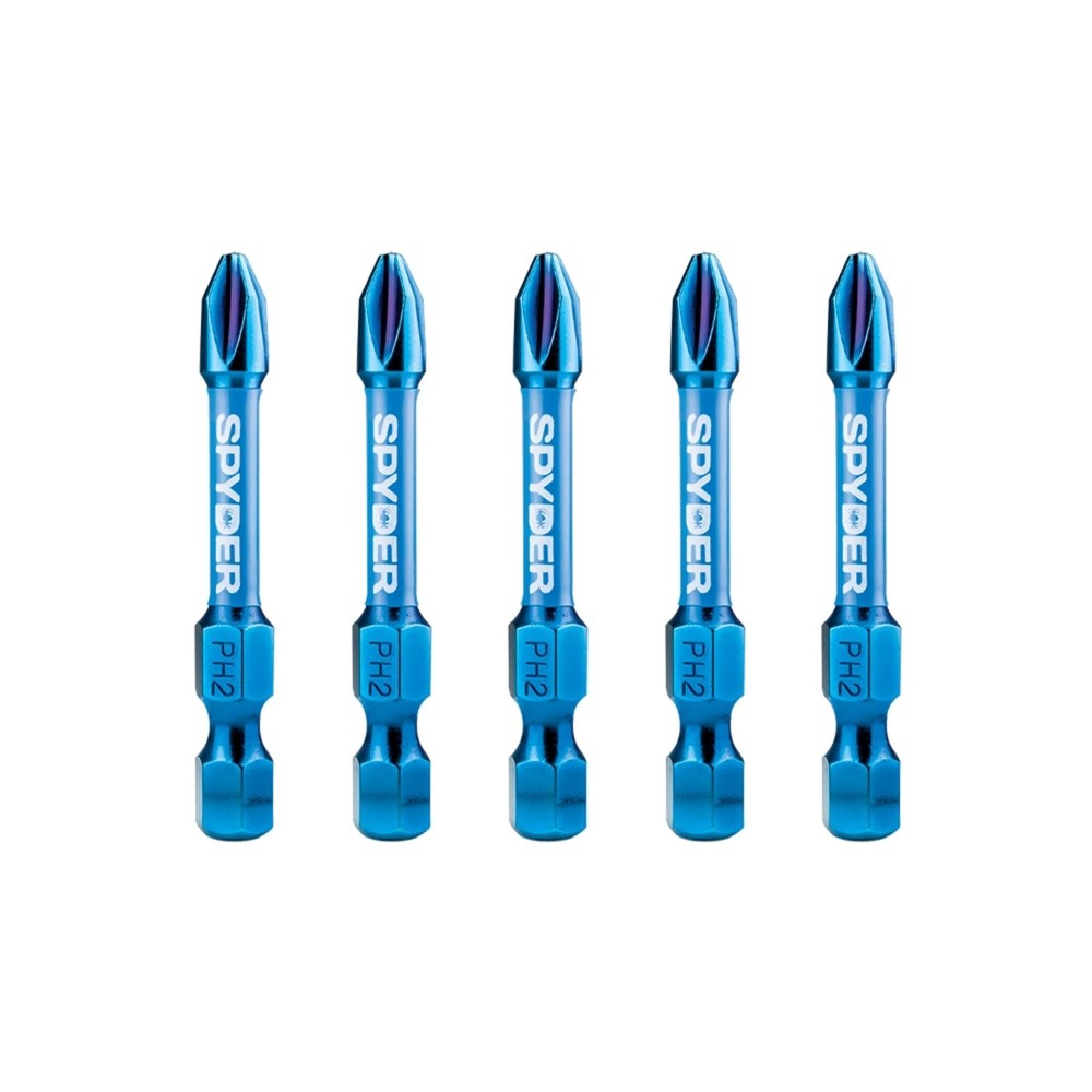 Spyder 2-Inch PH2 Impact Driver Bit 5-Pack 19087