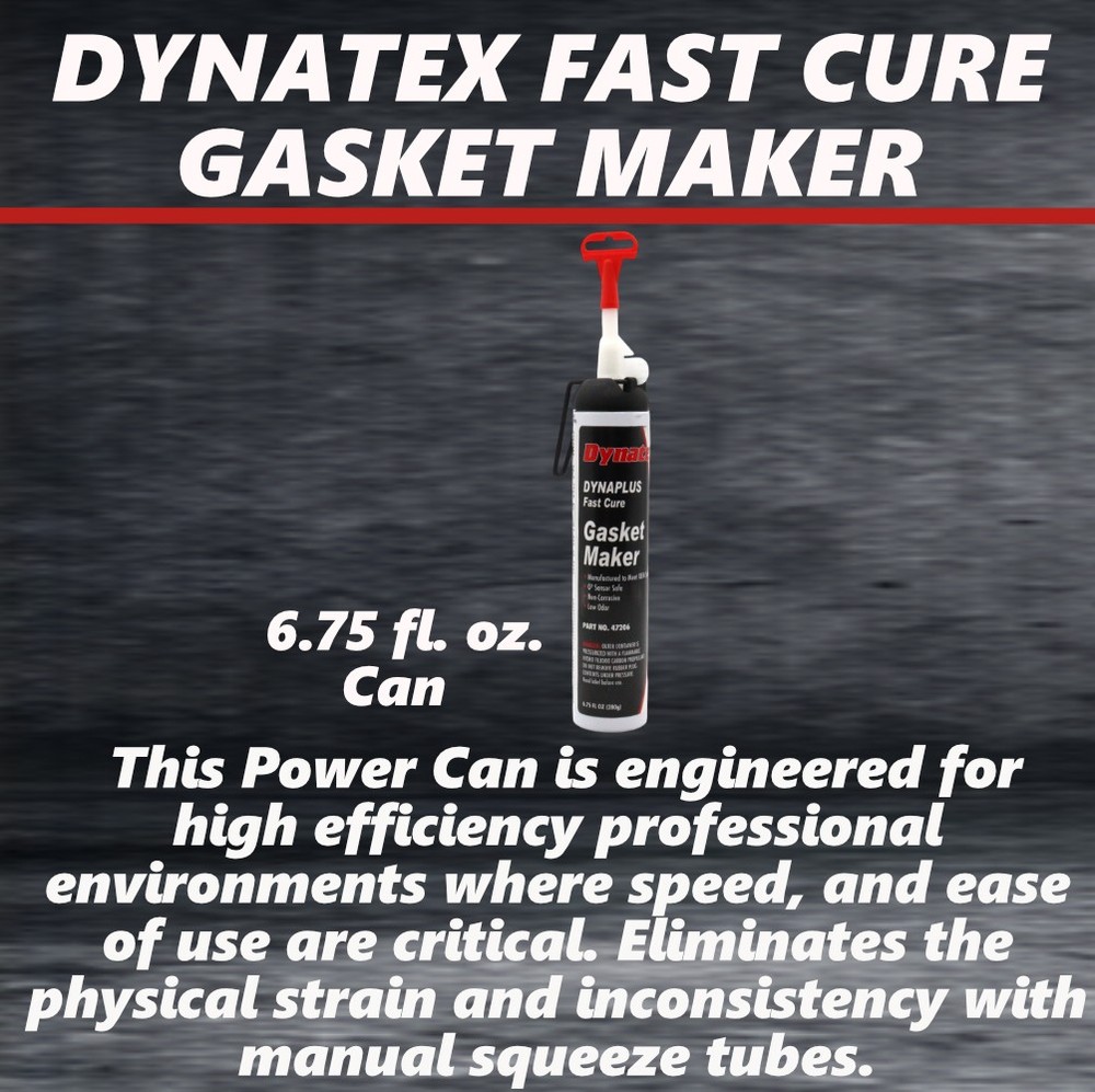 Dynatex DynaPlus Fast Cure Gasket Maker 6.75oz Sensor Safe & Low Odor (2-Pack)