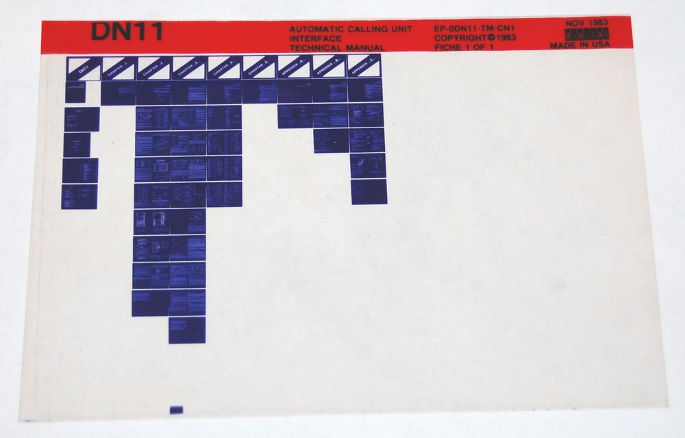 DEC DN11 Automatic Calling Unit Interface Technical Manual, Microfiche