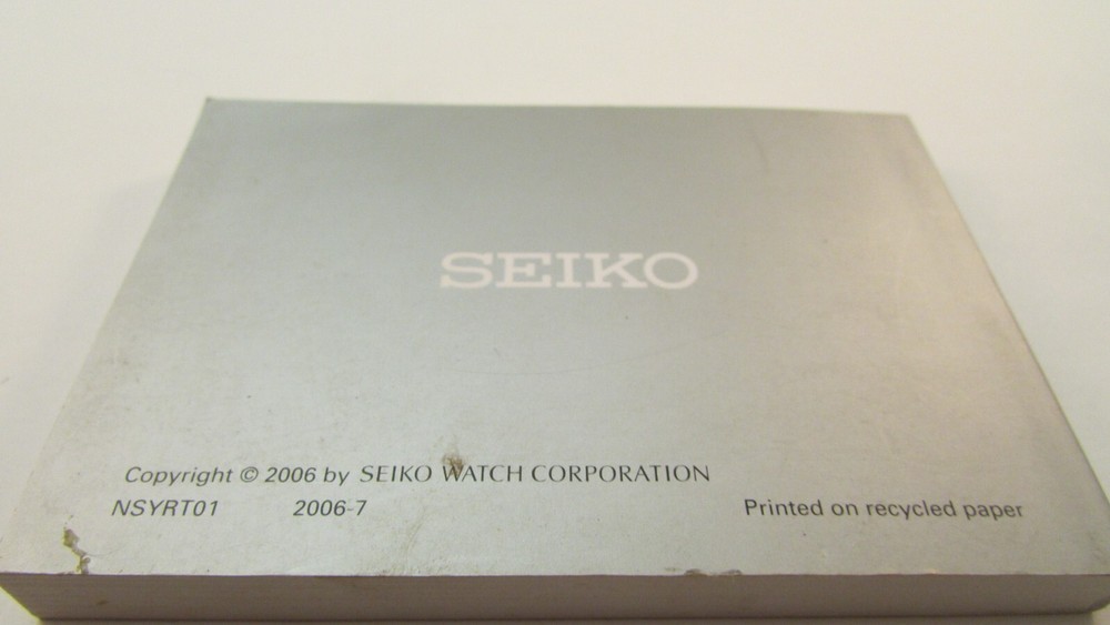 Seiko Rotary Slide Rule Manual 2006 Multi Language