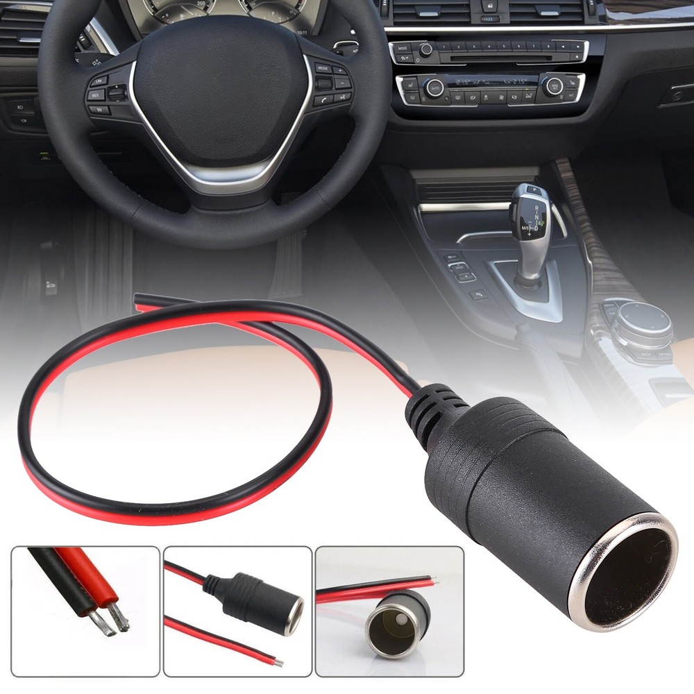 Universal Car Cigarette Lighter Charger Cable Female Socket Plug Connector 12V