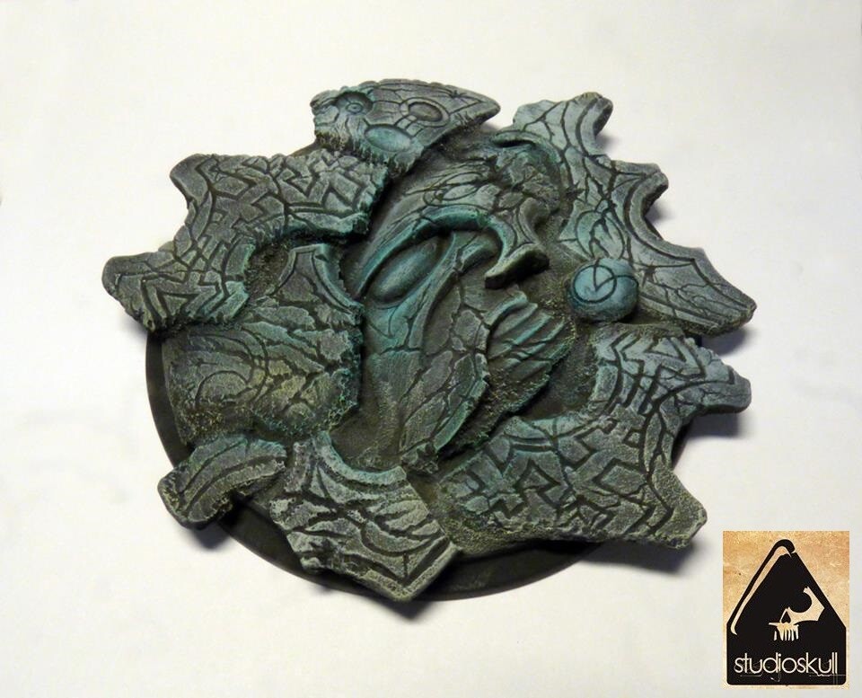 120MM ROUND BASE TERRAIN SCENERY ELDAR RUINS REVENANT TITAN WARHAMMER 40K
