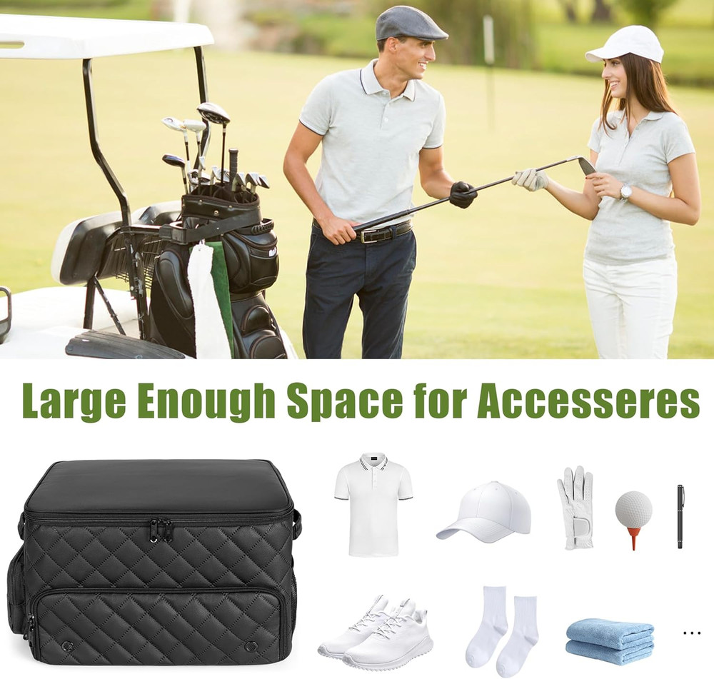 2 Layer Golf Trunk Organizer, Golf Car Storage Organizer with Individual Ventila