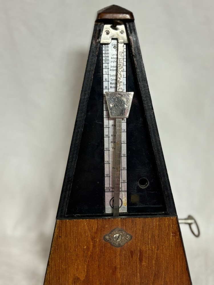 Vintage Metronome, Maelzel, German, Mechanical Wind-up