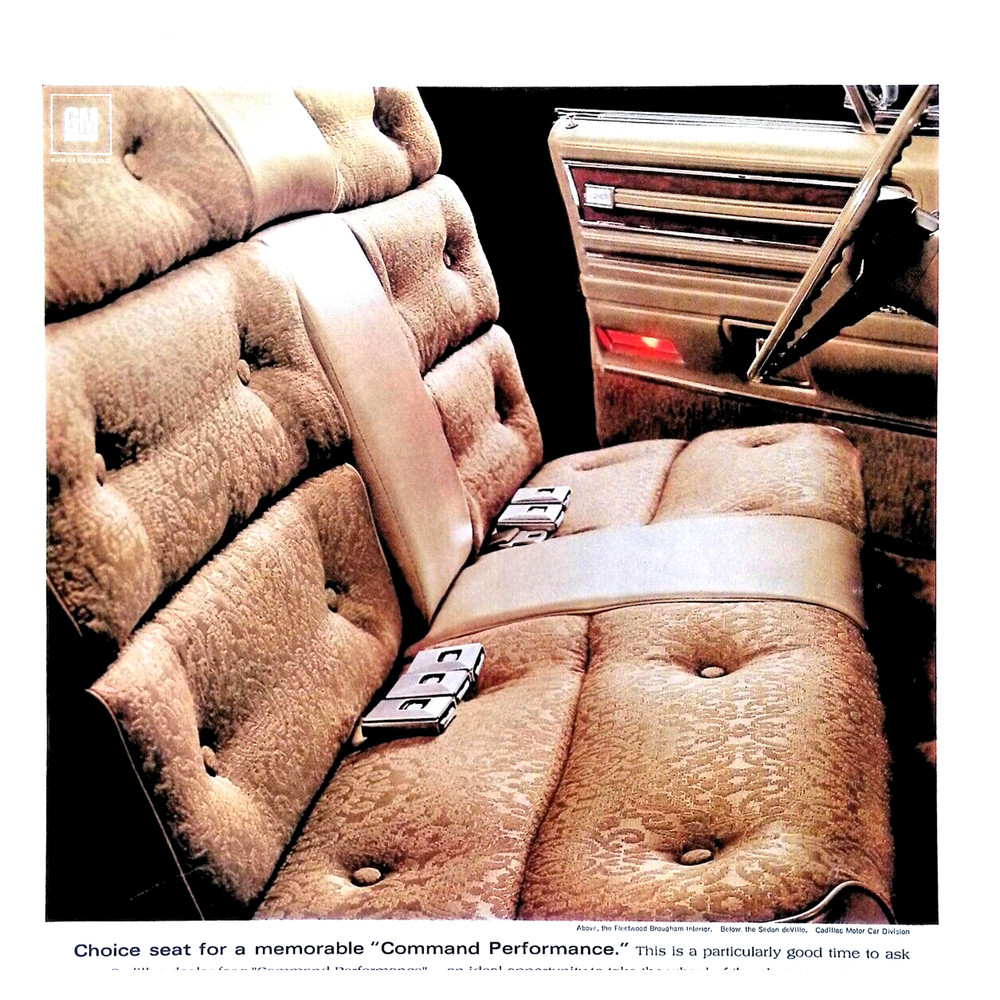1968 Cadillac Classic Car Print Ad Sedan deVille Command Performance 11"X14"