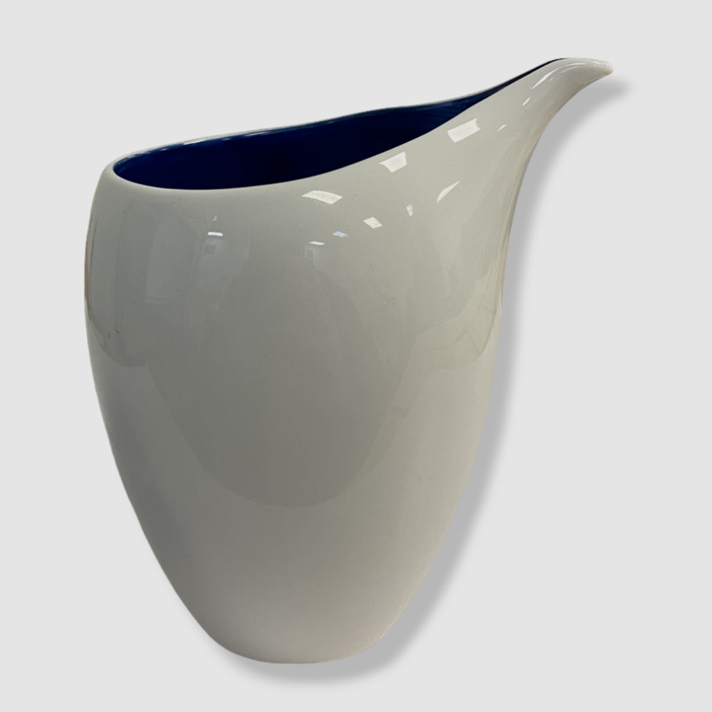 $45 Neiman Marcus White Brushstroke Cobalt Creamer