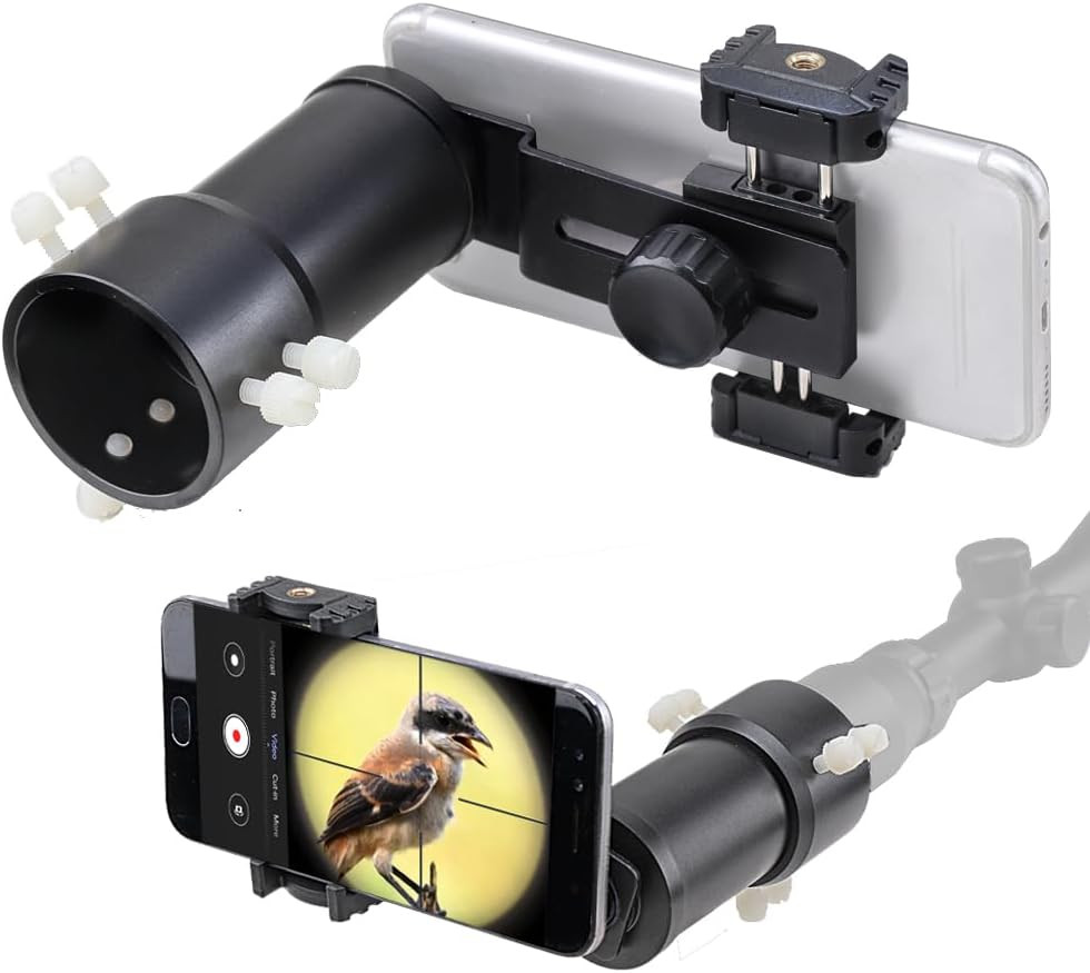 Rifle Scope Mount Camera Adapter - Smartphone Camera Adapter for Hunting & Birdi