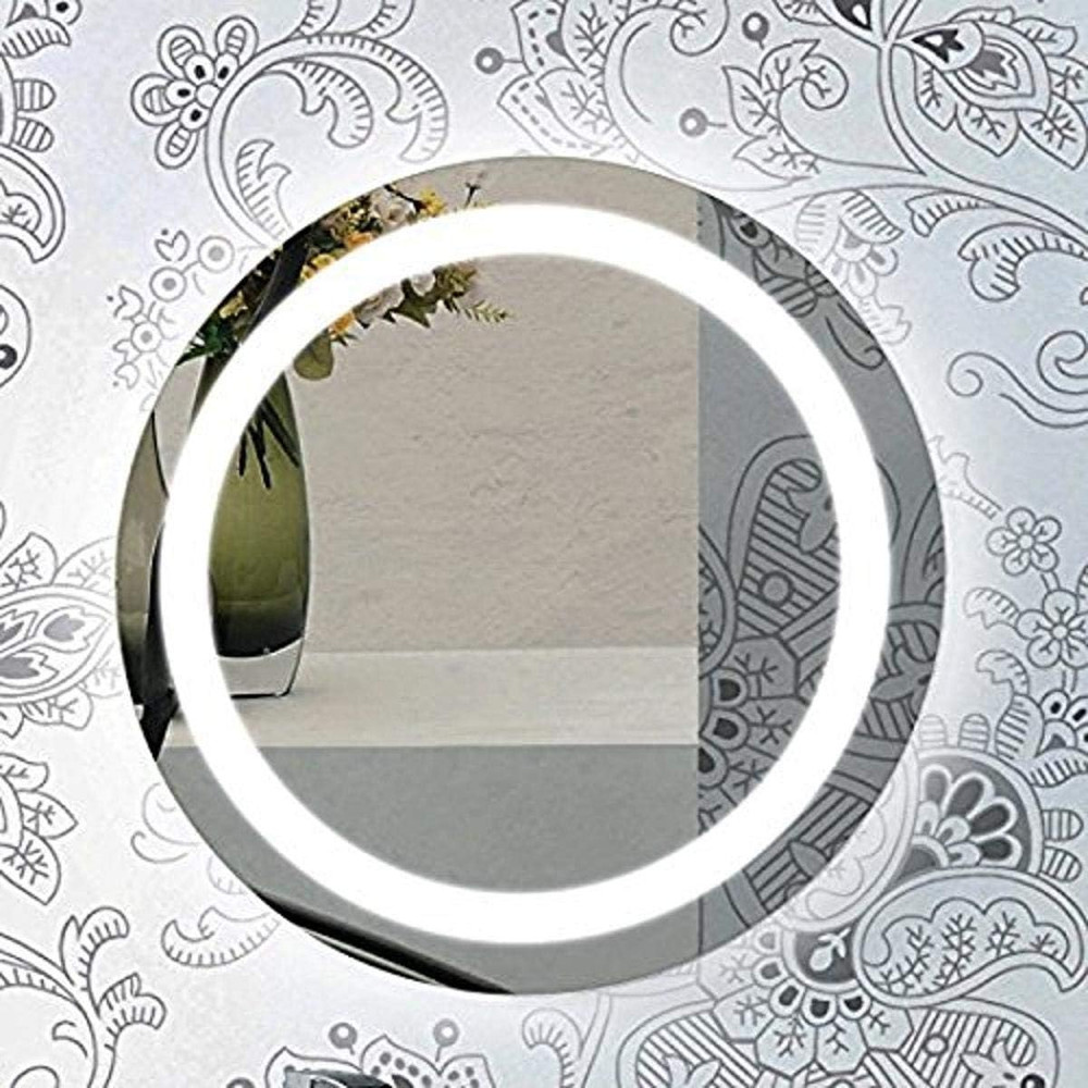 24" Glimmer Illuminated Circular Vanity Mirror - Polished Finish