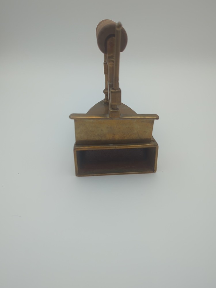 Victorian Brass Lift Gate Iron Slug Clothes Iron