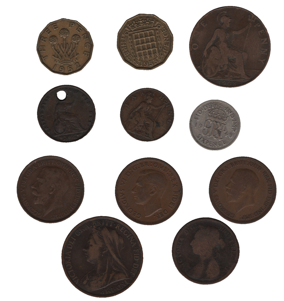 British Coins Bulk Lot – Small Mixed Selection ×11