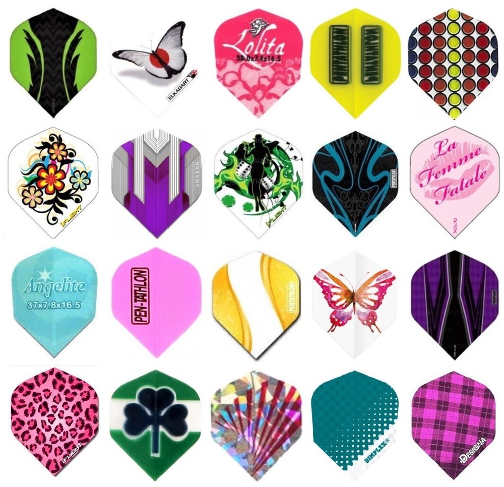 10 Sets Assorted Ladies Standard Dart Flights - Random Selection- Ships Tracking