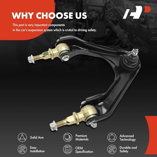 Front Right Upper Control Arm, with Ball Joint & Bushing, Compatible with