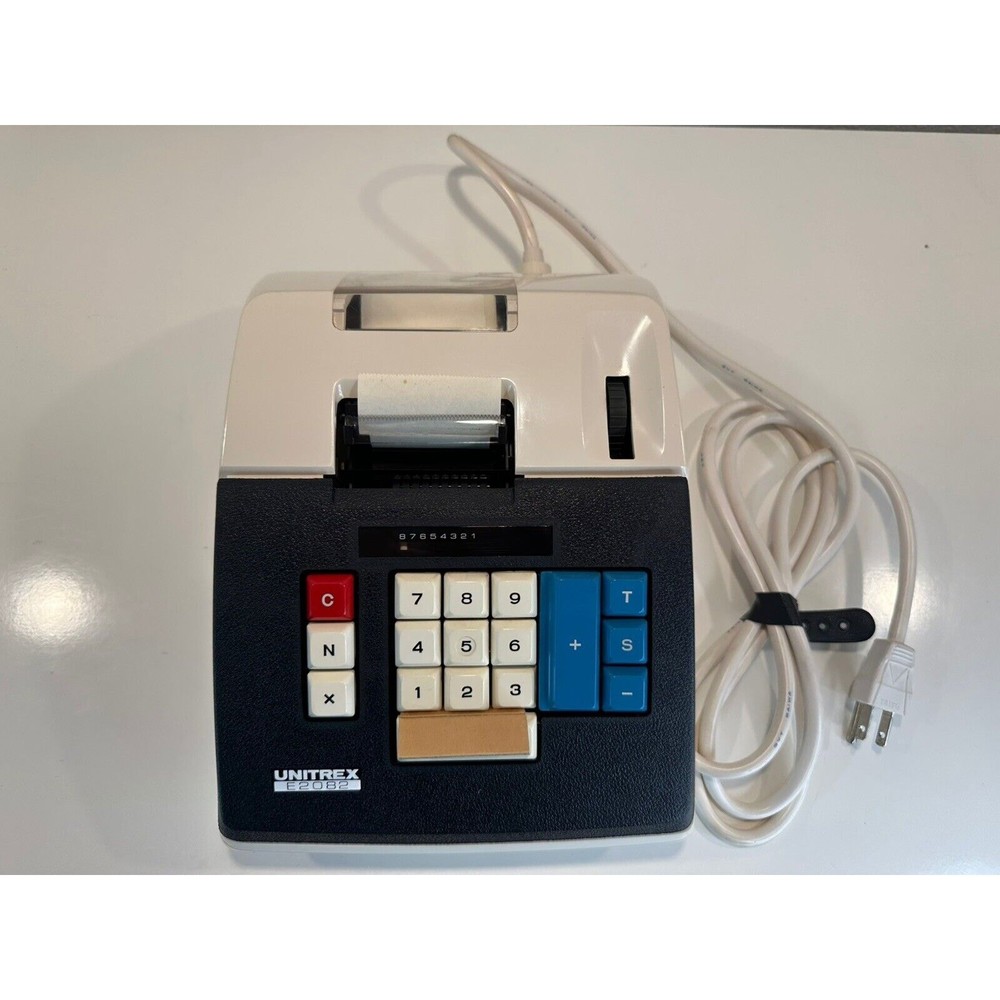 VINTAGE *NEW* 1970's Unitrex Eiko Electric E2082 10-Key Adding Machine Printer