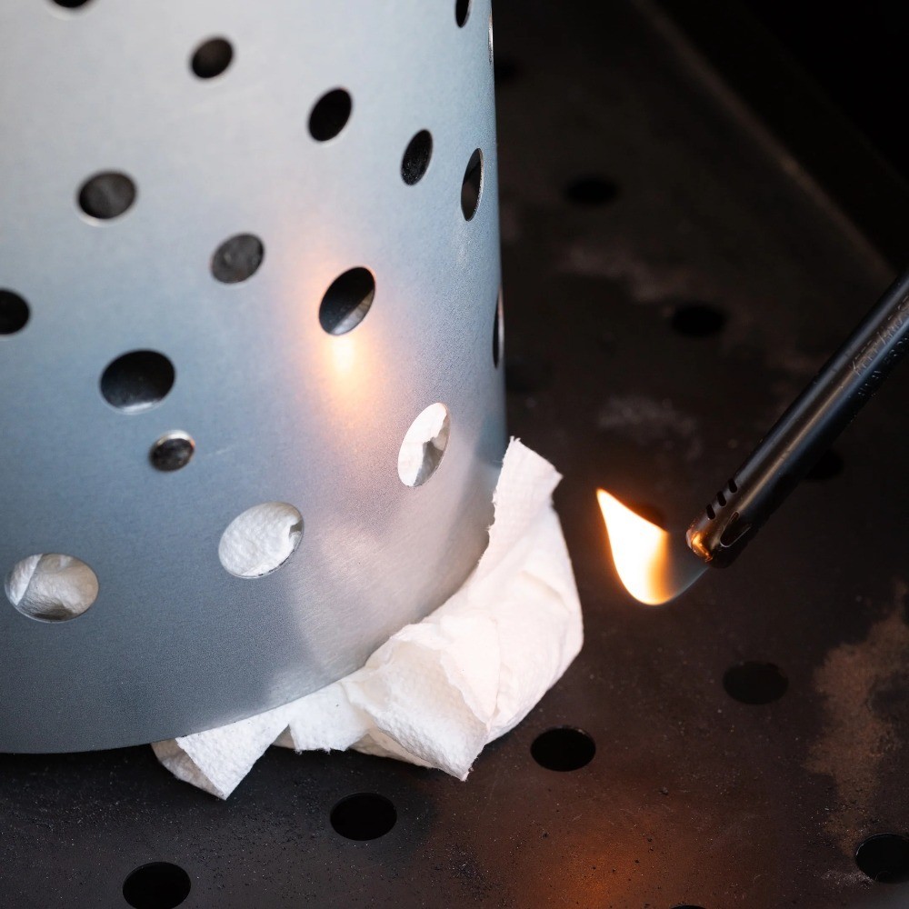 Charcoal Chimney Starter for Outdoors, with Safety Handle