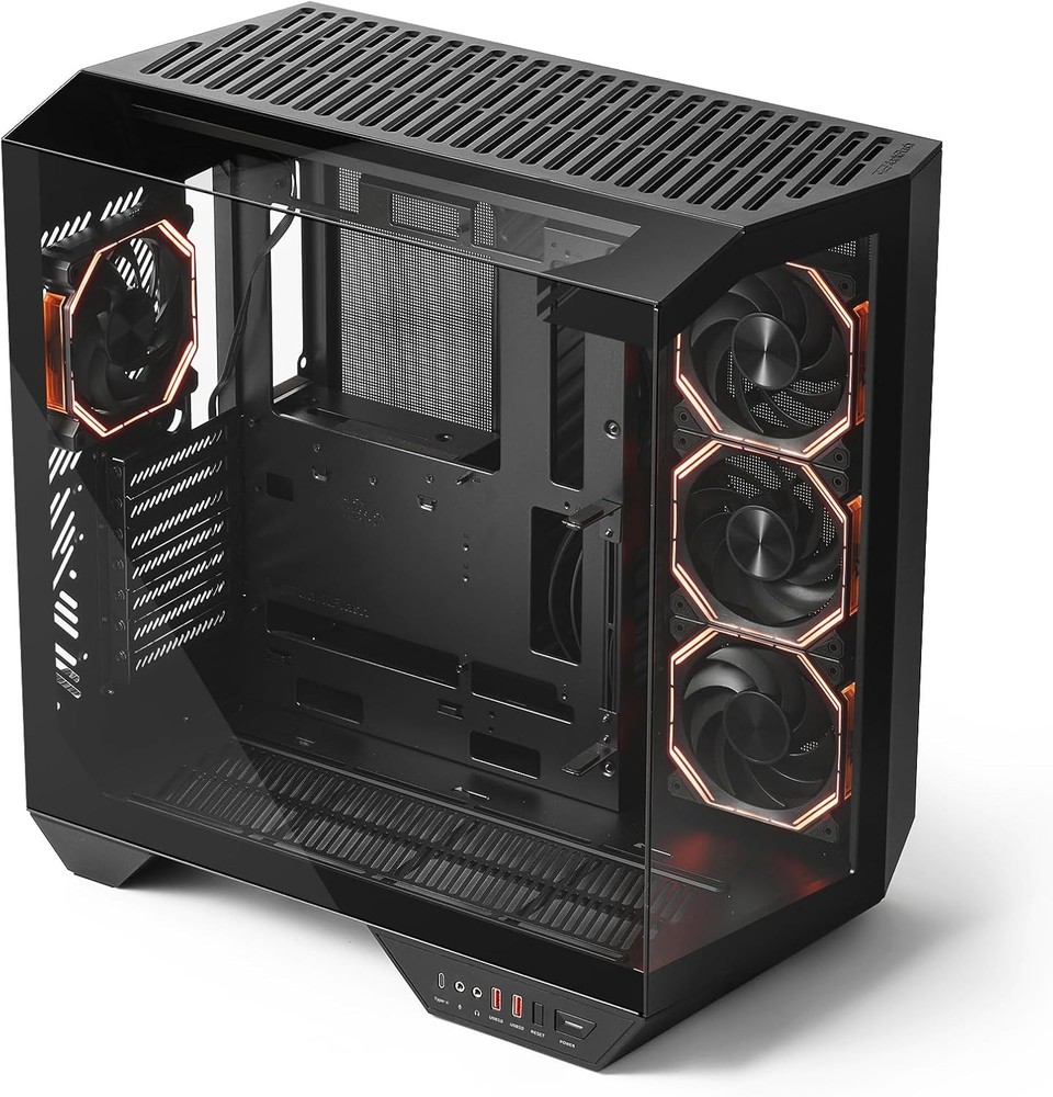darkFlash Full Tower Case DY470 Back Plug Motherboard Vertical GPU