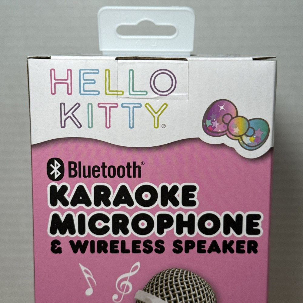NEW Hello Kitty Bluetooth Karaoke Microphone Wireless Speaker NIB USB Charging