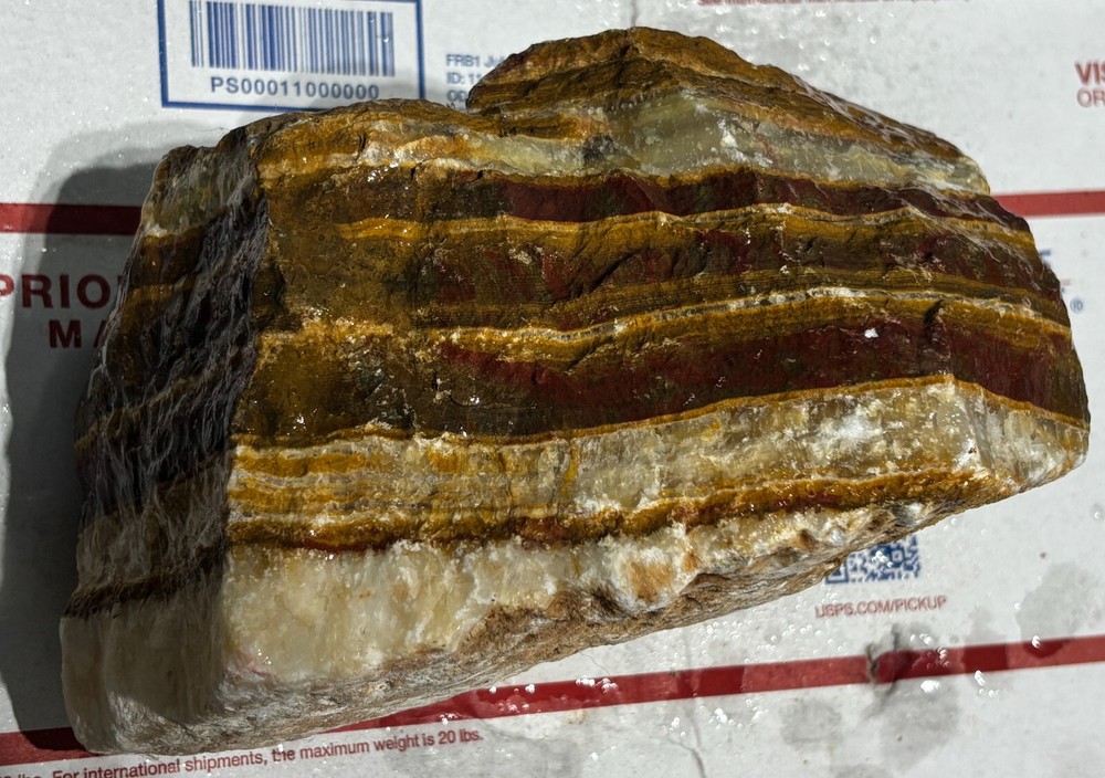 Z~ Travertine Onyx Faced Rough 10 Lbs