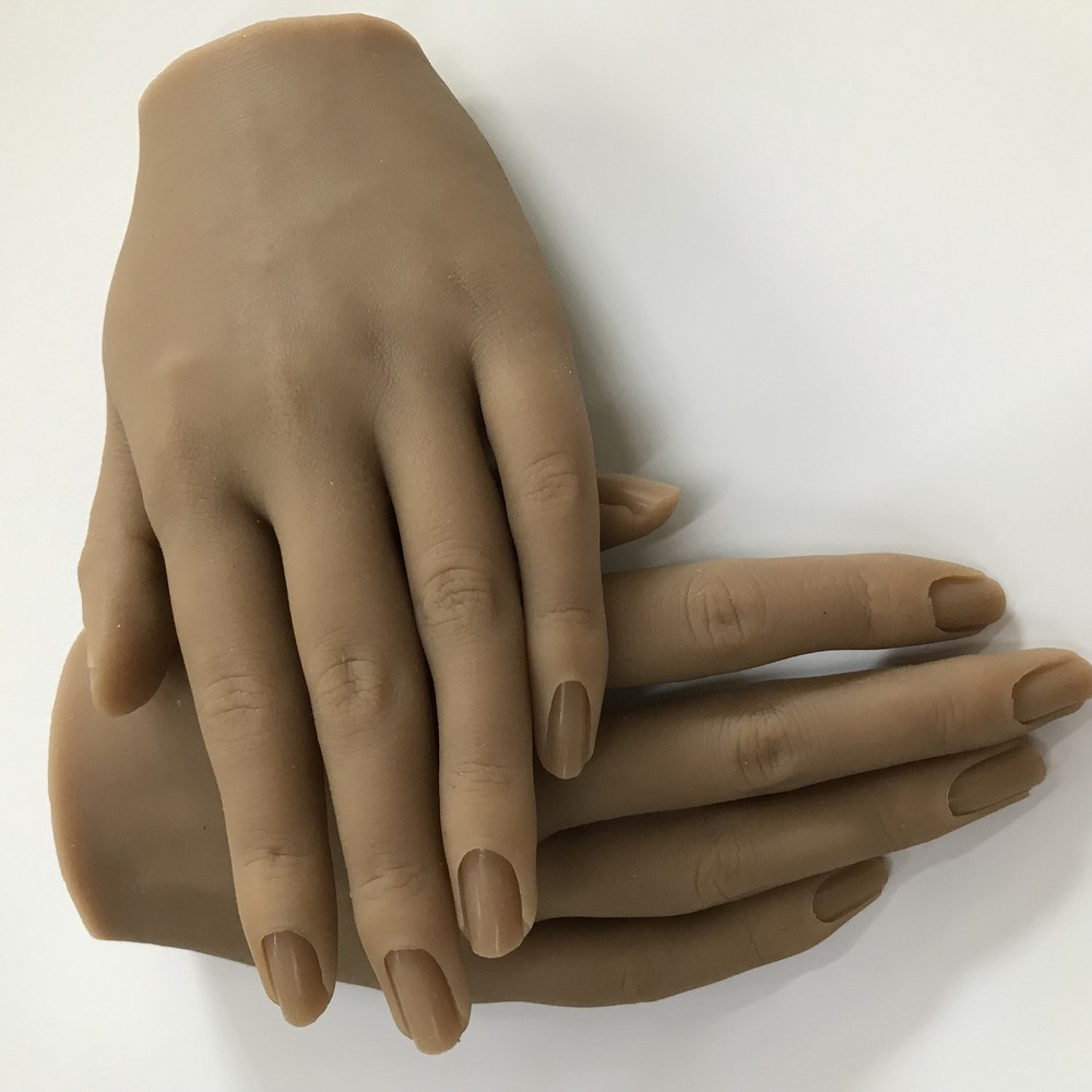 Female Silicone Hands Nail Practice Mannequin Model Display Inserted