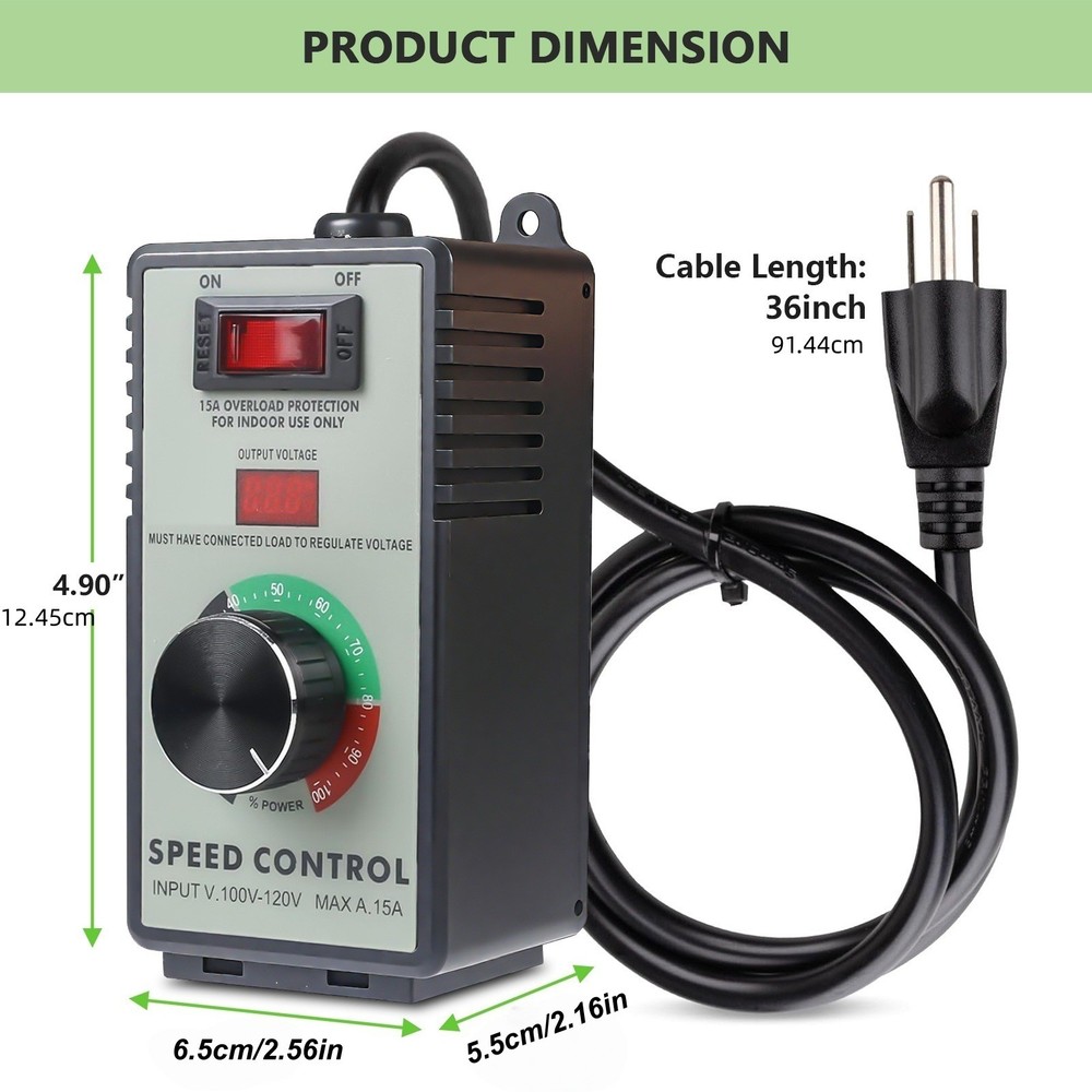 Maintenance Part AC Motor Speed Controller 120V with LED Display for Tools