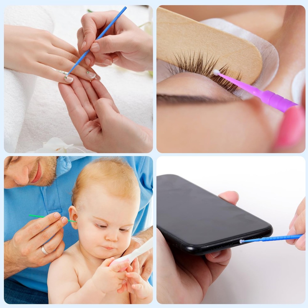 2000pcs Dental Micro Applicators Brushes Superfine, Disposable Microswabs